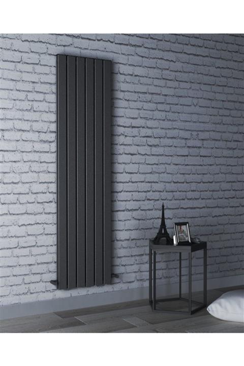 nixrad Nirvana 1500/470 Antrasit 6 Dilim Dekoratif Hibrid Çelik Alüminyum Dikey Radyatör