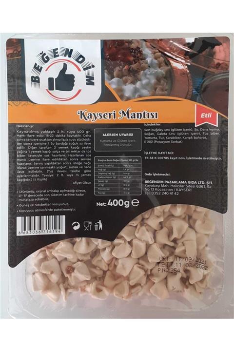 BEĞENDİM Etli Kayseri Mantısı 400 Gr