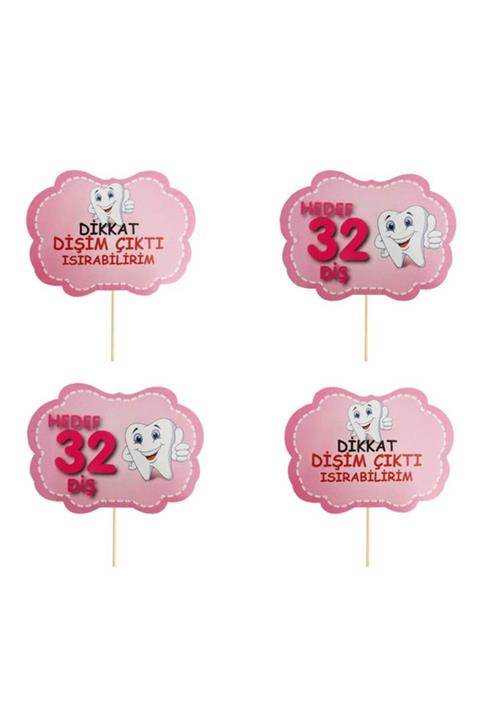 Partioutlet Konuşma Balonu Diş Buğdayı -kız 10 Adet