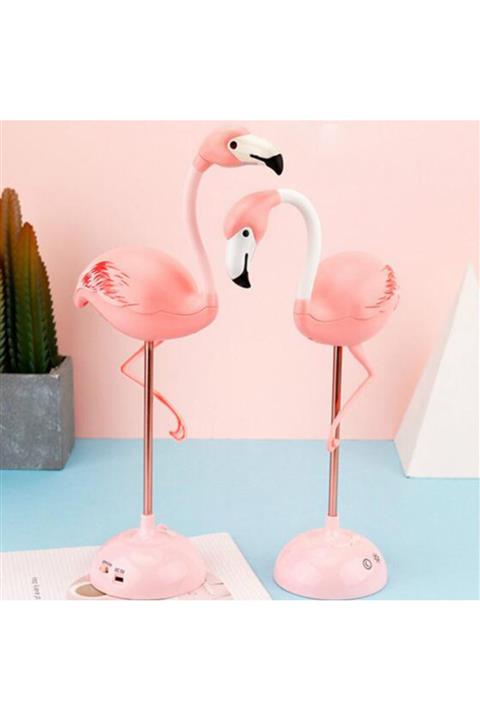Modacımgür Şarjlı Dokunmatik Usb'li Flamingo Tasarım Masa Lambası Dekoratif Hediyelik