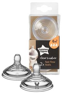 tommee tippee Closer To Nature Ikili Biberon Emziği Hızlı Akışlı 6+ Ay