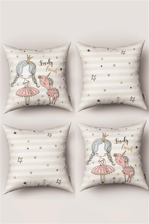 Tinybabyconcept Oyun Çadırı Konsept Çift Taraflı Baskı 4 Lü Kırlent Kılıfı Model No:265