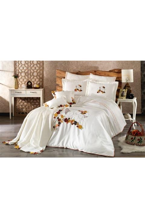 touch love designed Madame Rose Pike Çift Kişilik Krem-Turuncu