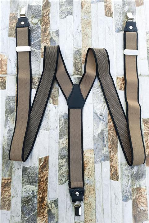 ZEKTON %100 Deri Bej Unisex Pantolon Askısı