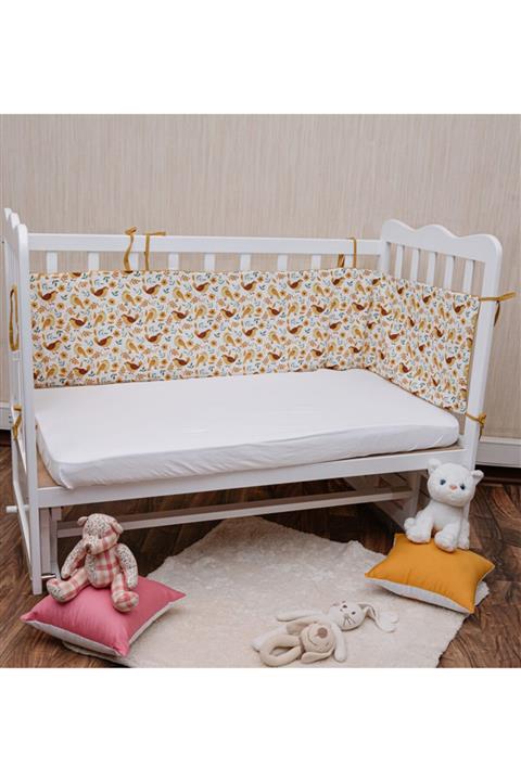 Elifababy Kuş Desen Baskılı Beşik Kenar Koruyucu