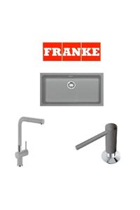 Franke Kubus Kbg 110-70 Eviye Batarya Sabunluk Kampanyası Stone Grey