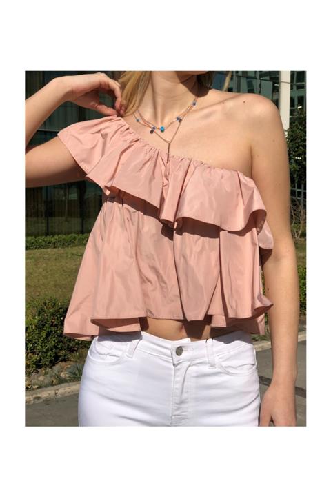 Noa Noa Tek Kol Gömlek Büstiyer Pudra