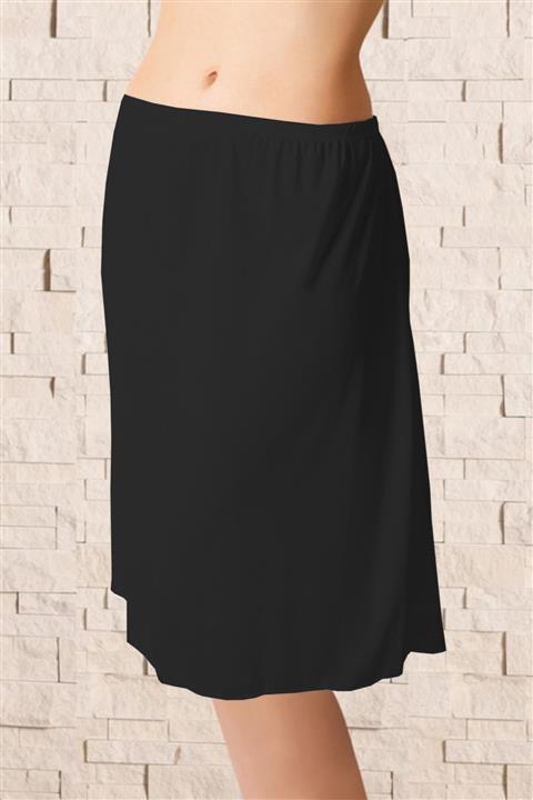 Anıl Kadın Sıyah Uzun Polyester Klasik Jüpon Kombinezon