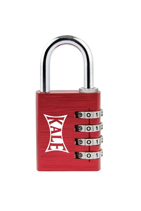 Kale Kilit Kale Şifreli Asma Kilit 4 Basamaklı Şifreleme Aleminyum-kırmızı