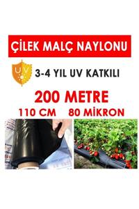 HOŞGÖR PLASTİK Malç Naylonu Çilek Naylonu 110cm X 200 Metre (siyah 80 Mikron)