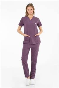 Poloscrubs Unisex Hemşire Forması Doktor Forması Likralı Tıbbi Üniforma Scrubs Forma