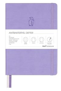 Matt Notebook A5 Antibakteriyel Defter Noktalı Lila