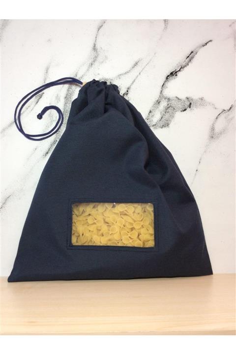 Fancyagnes El Yapımı Pencereli Ekmek Bakliyat Gıda Torbası 31x36cm