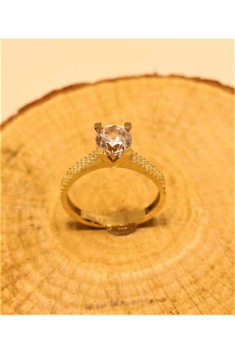 özkuyumculuk Tek Taş Altın Yüzük