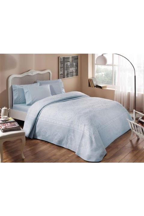 Taç Eliza Mavi Çift Kişilik Pike Takımı