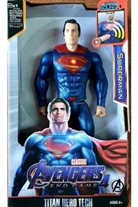 Superman Action Figür Kahraman Oyuncak Işıklı Konuşan 28.5 Cm Süpermen