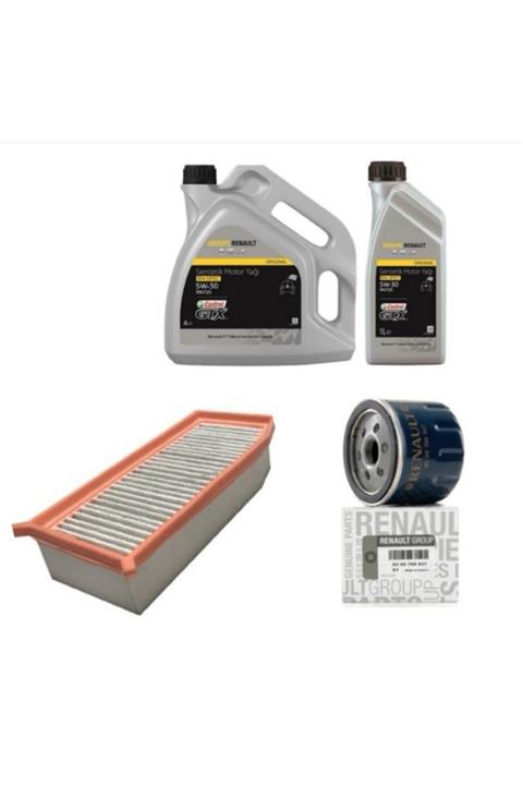 Renault Dacia Duster 1.5 Dci K9k Yeni Model Yağ Bakım Seti 5/30 5 Lt Elf Yağ(yağ Filtresi+hava Filtresi)