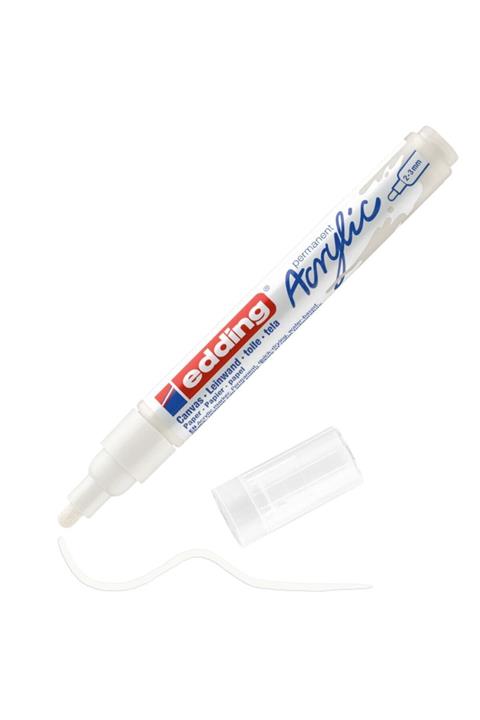 Edding 5100 Orta Uçlu Akrilik Markör 2-3 Mm Yuvarlak Uç - Trafik Beyaz