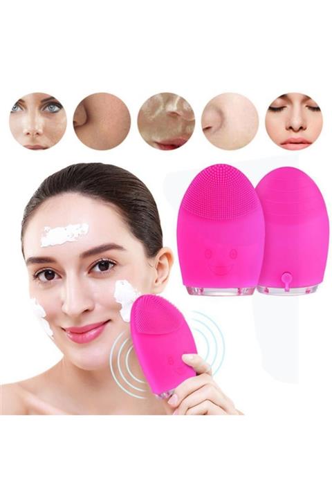 Matystore Silikon Şarjlı Cilt Bakım Masaj Yüz Temizleme Fırçası