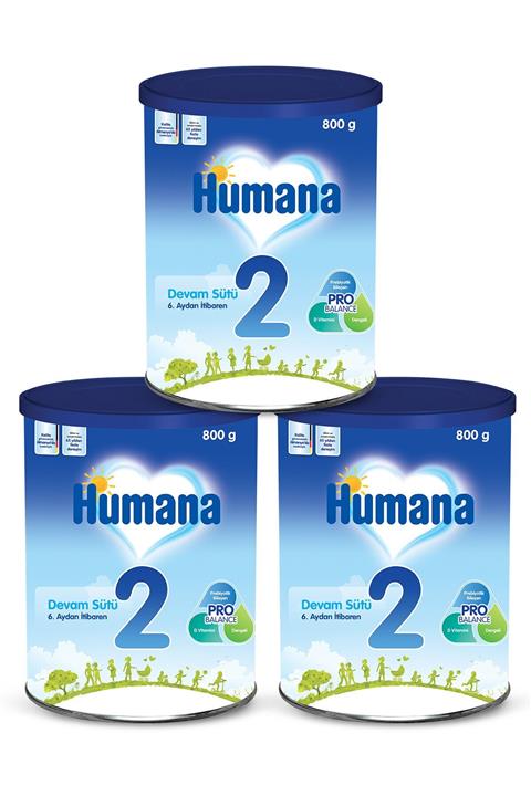 Humana 2 Bebek Maması 800 Gr 3'lü Paket