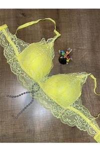 My princess style Sarı Dantelli Bralet