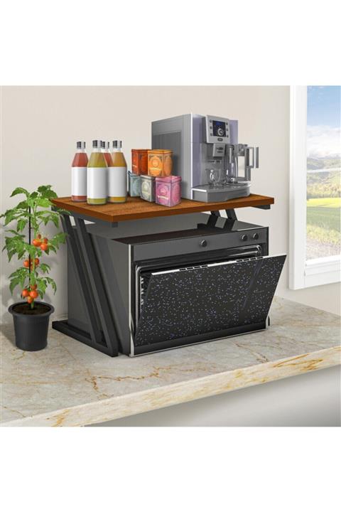 Cosargroup Metal Mutfak Rafı Düzenleyici Mikrodalga Fırın Rafı Baharatlık