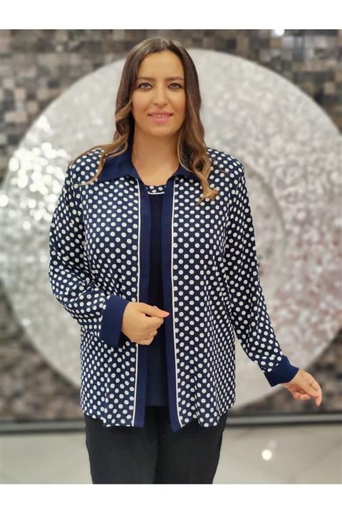 OLEA XXL Büyük Beden Abiye Takım 3801 Lacivert