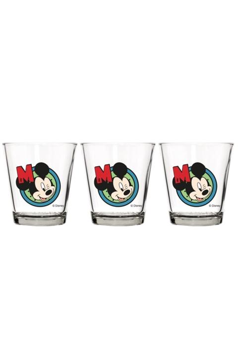 Herevin Üçlü Lisanslı Mickey 280 Cc Cam Bardak