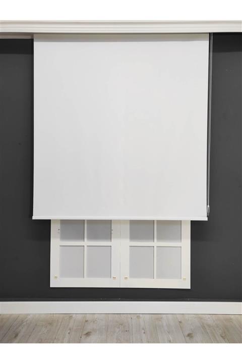 Peraper Beyaz Ithal Mat Keten Güneşlik Stor Perde