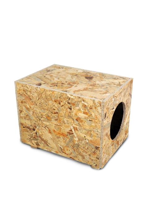 BRN STORE Mama Kabı Hediyeli Kedi Kulübesi Ahşap Kedi Yuvası Ahşap Kedi Evi