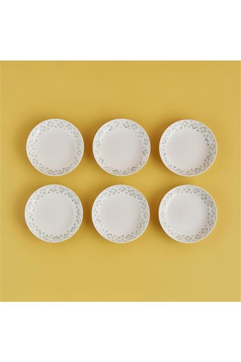 Bella Maison Native Seramik Yemek Tabağı 6'lı Yeşil (23 Cm)