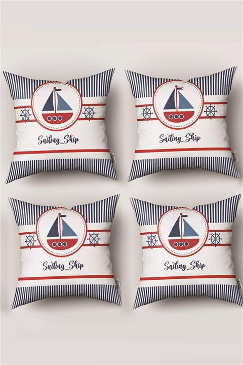 Tinybabyconcept Oyun Çadırı Konsept Çift Taraflı Baskı 4 Lü Kırlent Kılıfı Model No:033