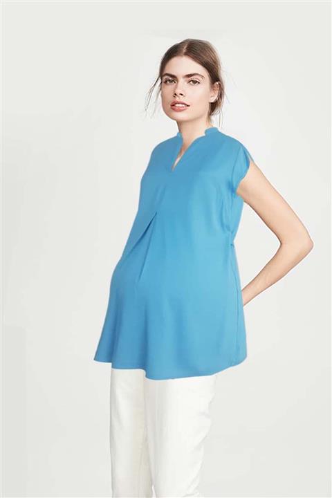 Gaiamom Mavi Bambu Hamile Bluzu