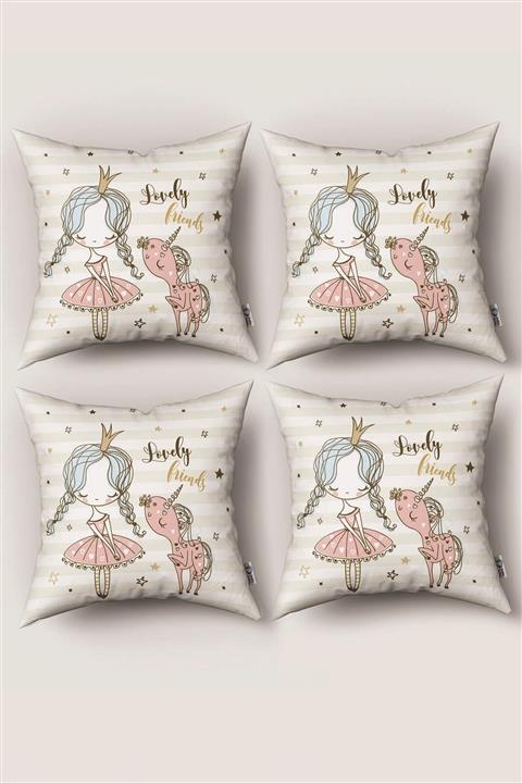 Tinybabyconcept Oyun Çadırı Konsept Çift Taraflı Baskı 4 Lü Kırlent Kılıfı Model No:044