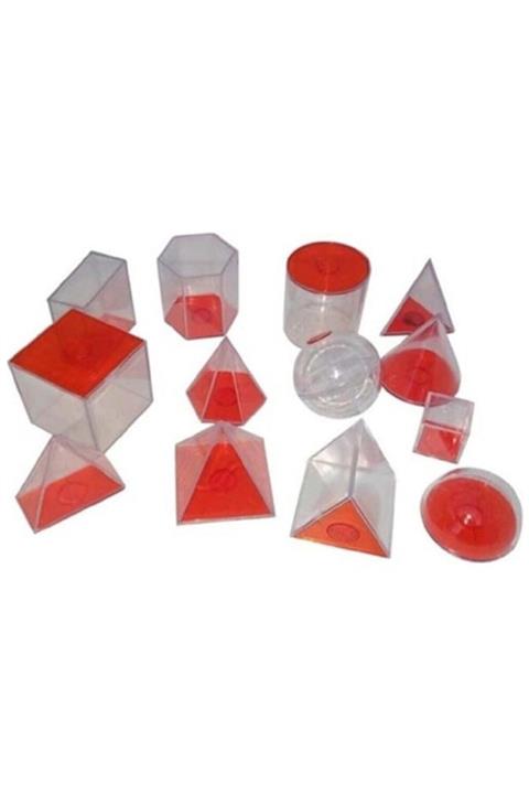Esmay Geometrik Cisimler Takımı Şeffaf 13 Parça 6 Cm