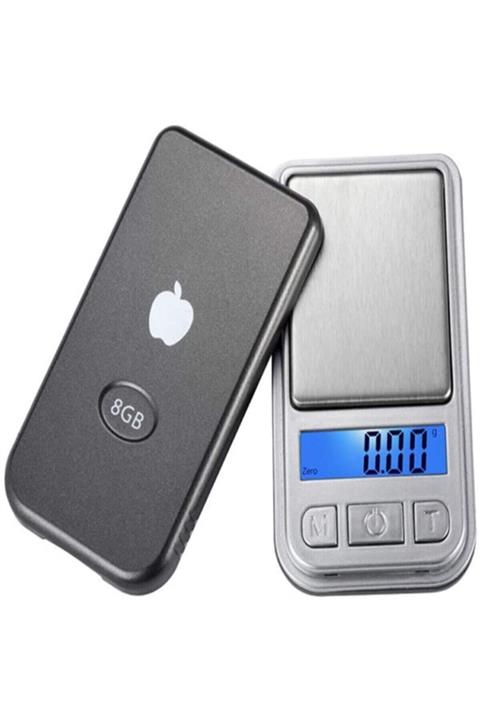 Mini Apple Ipod Görünümlü Hassas Cep Terazisi Tartı 200 G Kapasite 0.01 Hassasiyet