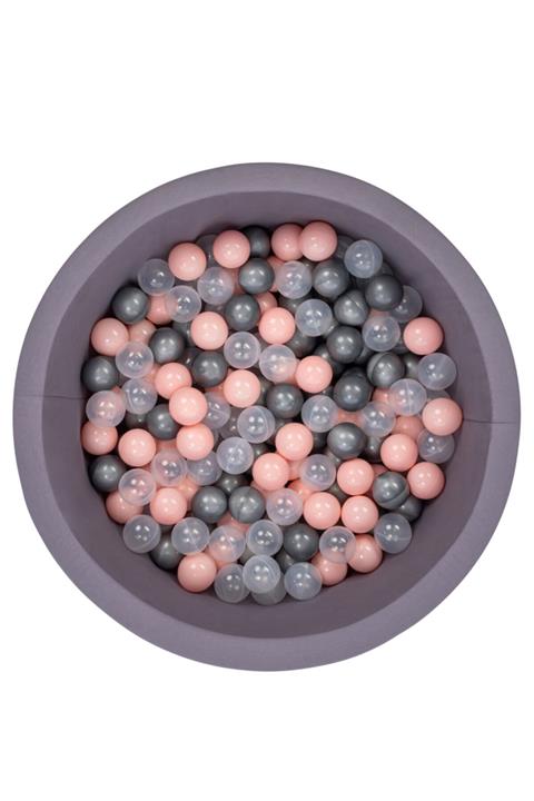 Wellgro Bubble Pops Gri Top Havuzu Gri Pembe Şeffaf Top