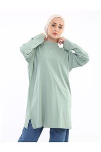 SİNDAL Basic Tunik 4-4056 - Mint Yeşili