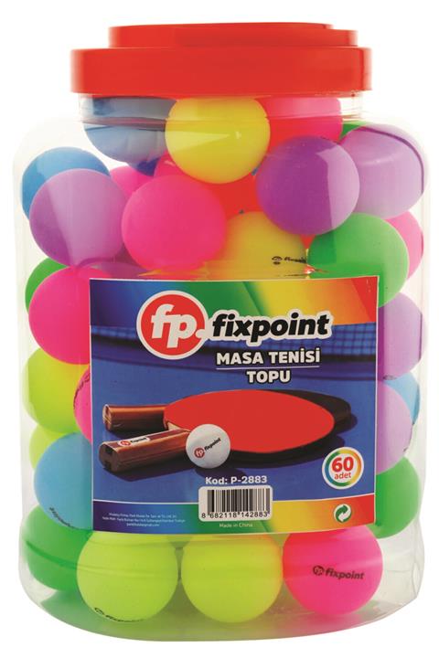 FixPoint Pinpon Masa Tenis Topu 60'lı Renkli