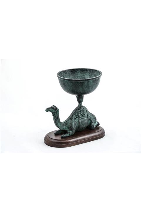 Berrinstore Zamak’tan El Işlemeli Deve Çerezlik Biblo 24 Cm Hediyelik
