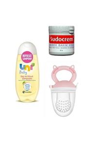 Uni Baby Hipoalerjenik Saç Ve Vücut Şampuanı 200 Ml+bebekler Için Krem+meyve Süzgeci Pembe