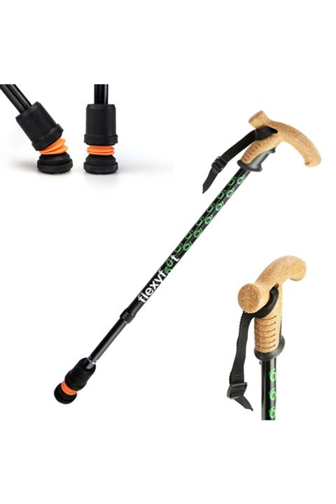 FLEXYFOOT Mantar Başlı Baston Siyah