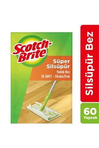 Scotch Brite Scotch-brıte Sil Süpür Q600 Paspas Yedek Bez 30'lu X 2 (60 Yaprak)