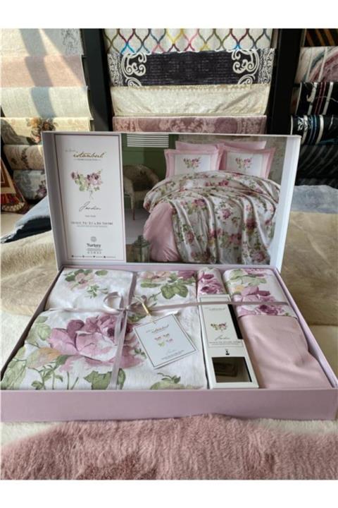 İyi Geceler İstanbul Jardin Lila Oda Parfümlü Çift Kişilik Pike Takımı