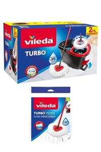 Vileda Turbo Pedallı Temizlik Seti + Turbo Üçgen Mikrofiber Yedek Paspas