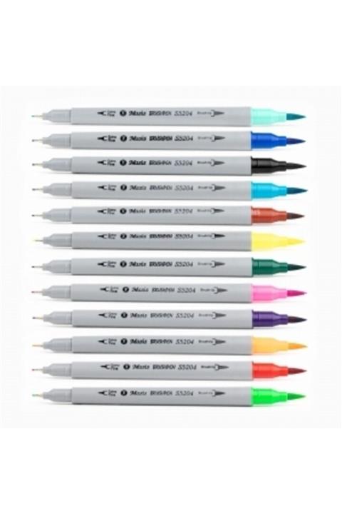 Masis Brushpen Ve Fineliner 12 Li Paket