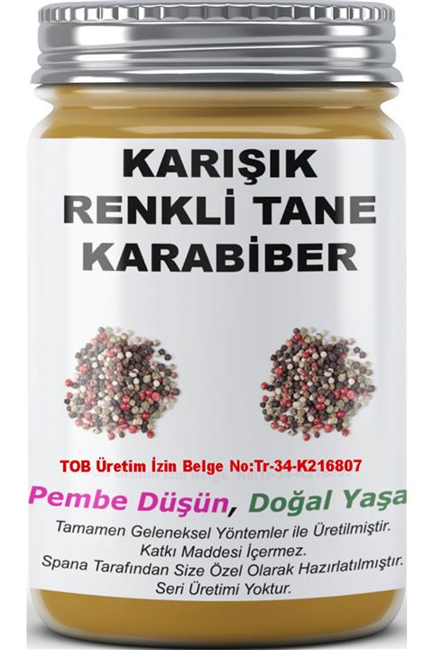 SPANA Karışık Renkli Tane Karabiber Ev Yapımı Katkısız 125gr