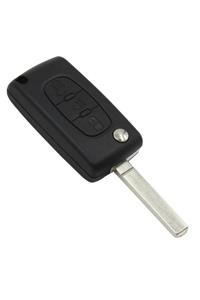 Citroen C5 Citroen Uyumlu Anahtar Kabı 3 Tuş,far Açma Modeli(pil Yataklı)