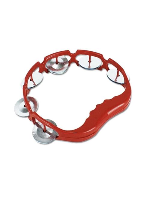 U.B UTKUBABY Kırmızı Plastik Kına Tefi Defi Metal Zilli 10 Adet