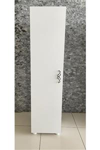 Modülya 8 Raflı Tek Kapaklı Çok Amaçlı Dolap Beyaz-mutfak Dolabı-banyo Dolabı